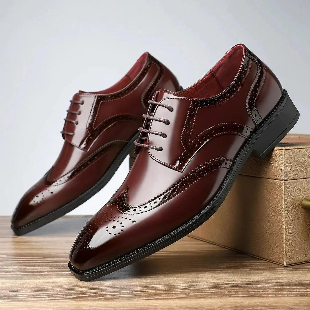 Ashworth Men's Cambridge Leather Brogue Dress Shoes