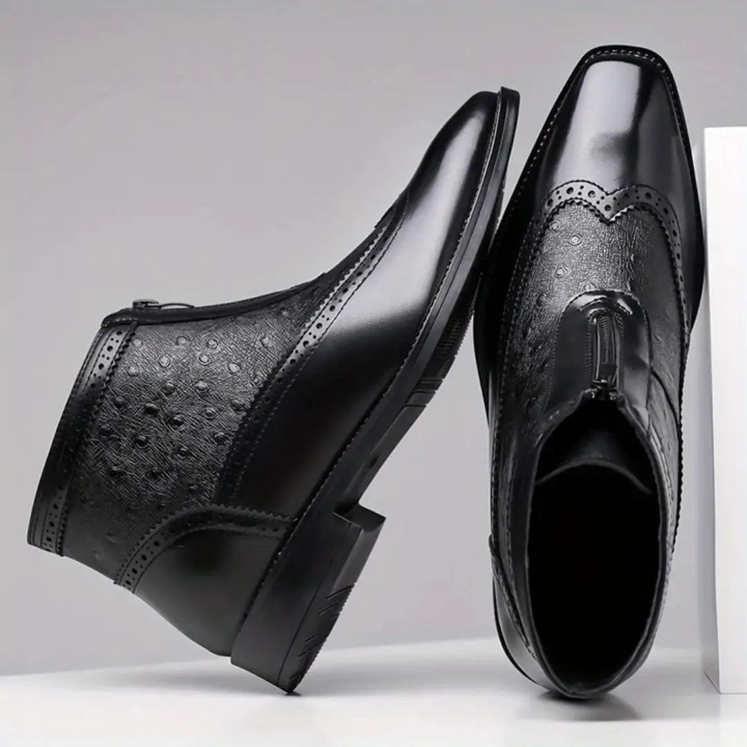 Belmont Men's Ostrich Leather Boots