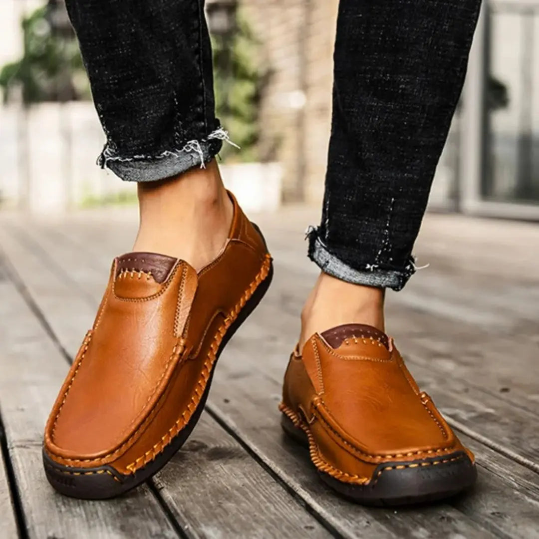 Callahan Men's Nero Leather Loafers