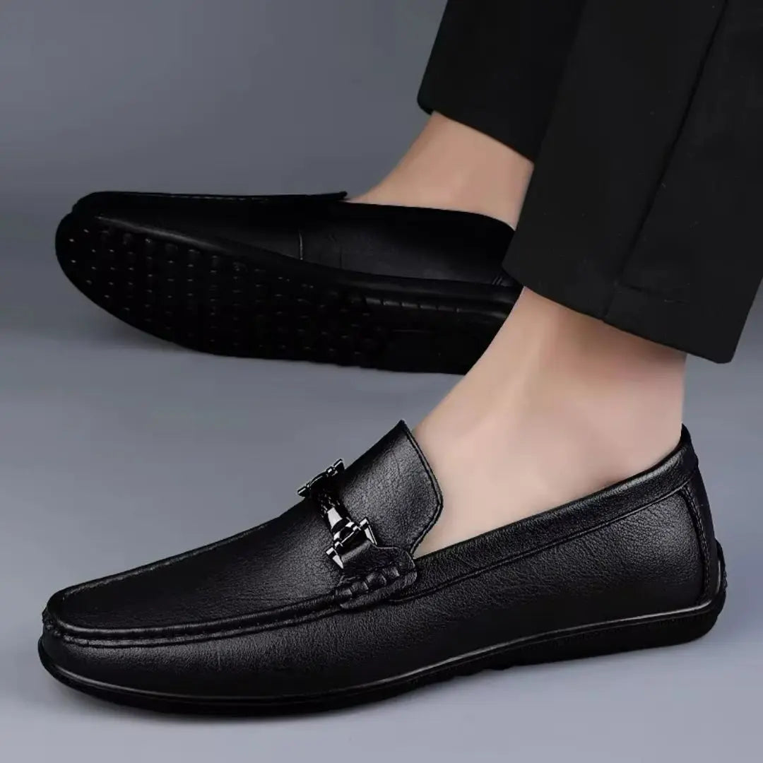 Almeria Men's Metal Bit Leather Loafers