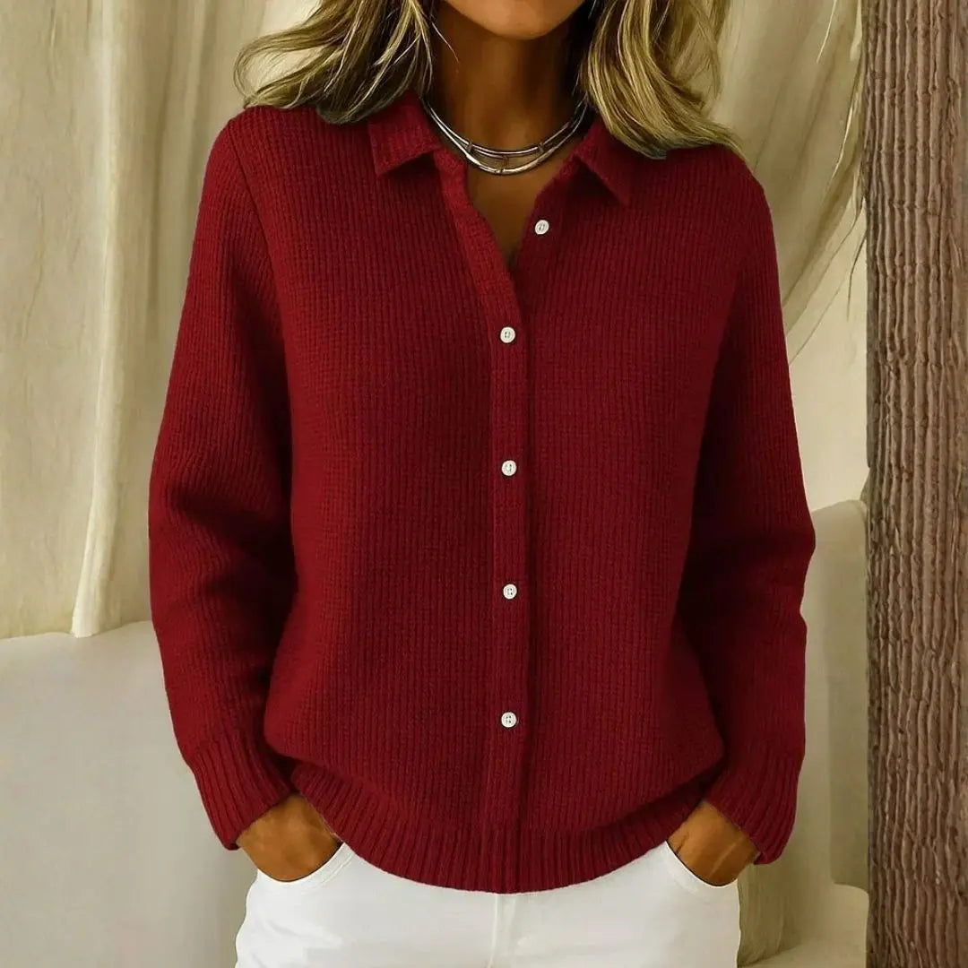 Women's Cozy Knit Longline Button-Front Cardigan