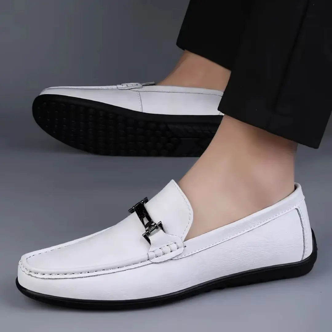 Almeria Men's Metal Bit Leather Loafers