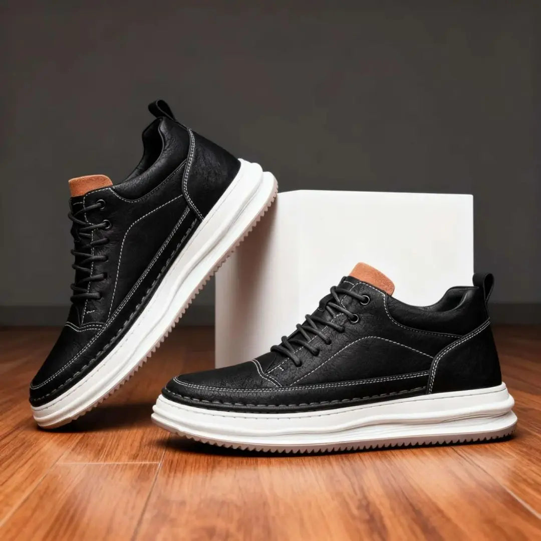 Robert Johnson Men's Leather Mid-Top Sneakers