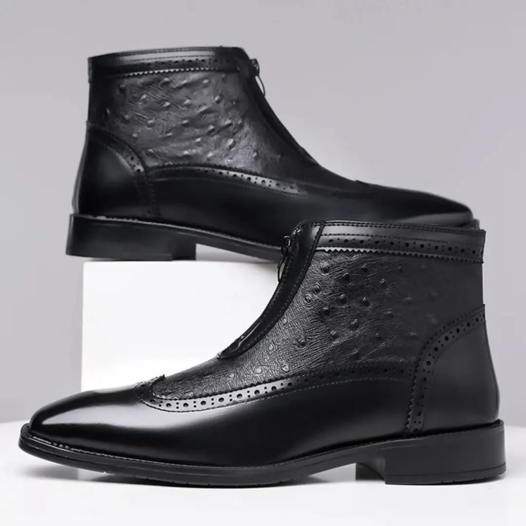 Belmont Men's Ostrich Leather Boots