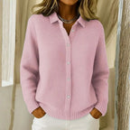 Women's Cozy Knit Longline Button-Front Cardigan