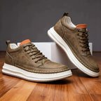 Robert Johnson Men's Leather Mid-Top Sneakers
