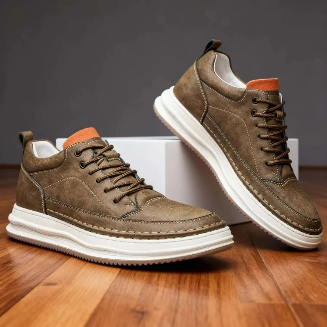 Robert Johnson Men's Leather Mid-Top Sneakers