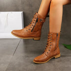 Brandy Women's Leather Lace-Up Boots