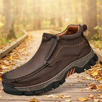 MANTRAFF Men's Genuine Leather Slip-On Walking Boots