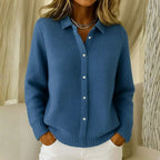 Women's Cozy Knit Longline Button-Front Cardigan
