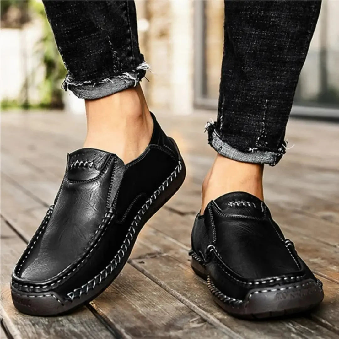 Callahan Men's Nero Leather Loafers