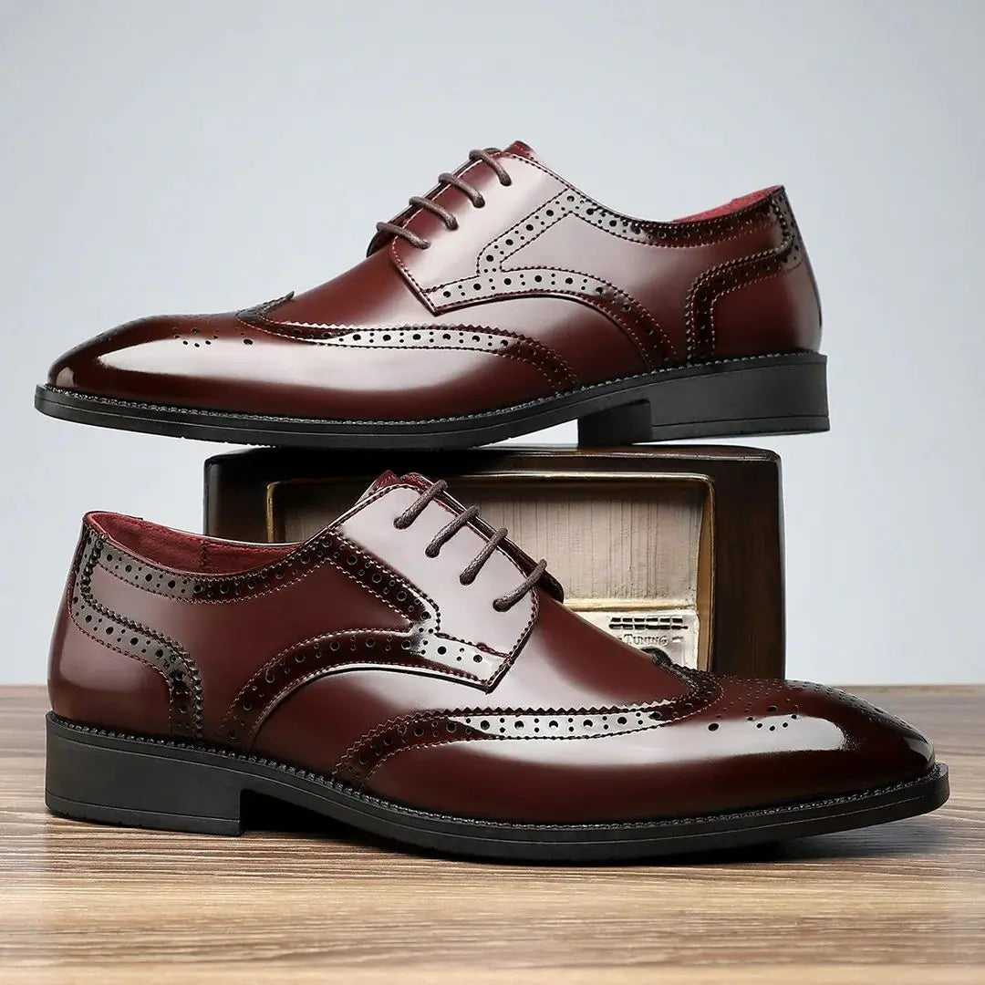 Ashworth Men's Cambridge Leather Brogue Dress Shoes