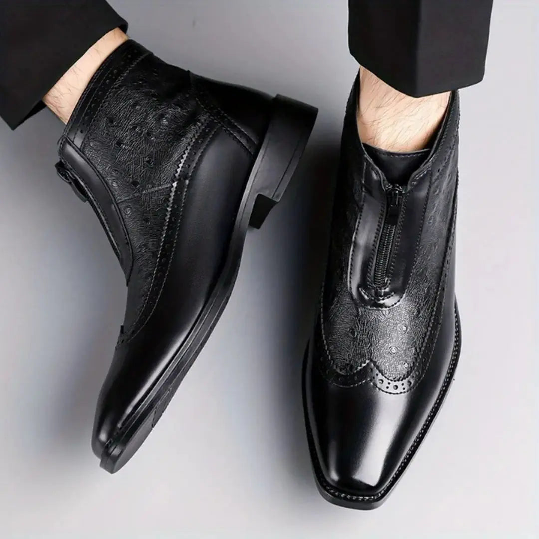 Belmont Men's Ostrich Leather Boots