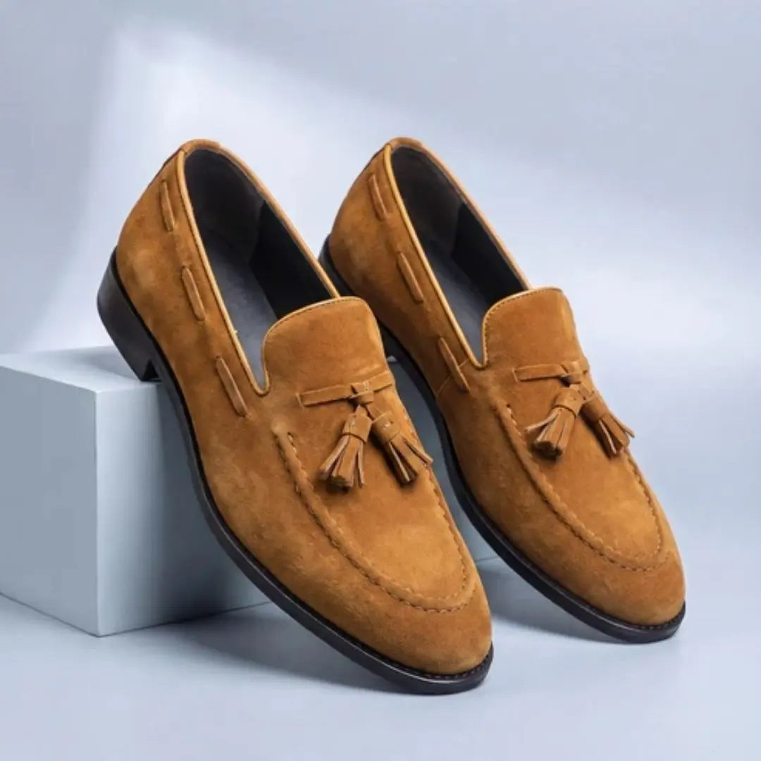 Castellan Men's Suede Tassel Flats
