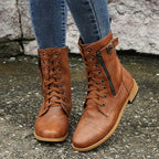 Brandy Women's Leather Lace-Up Boots