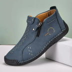 Women's Hand-Stitched Comfort Ankle Boots with Side Zip
