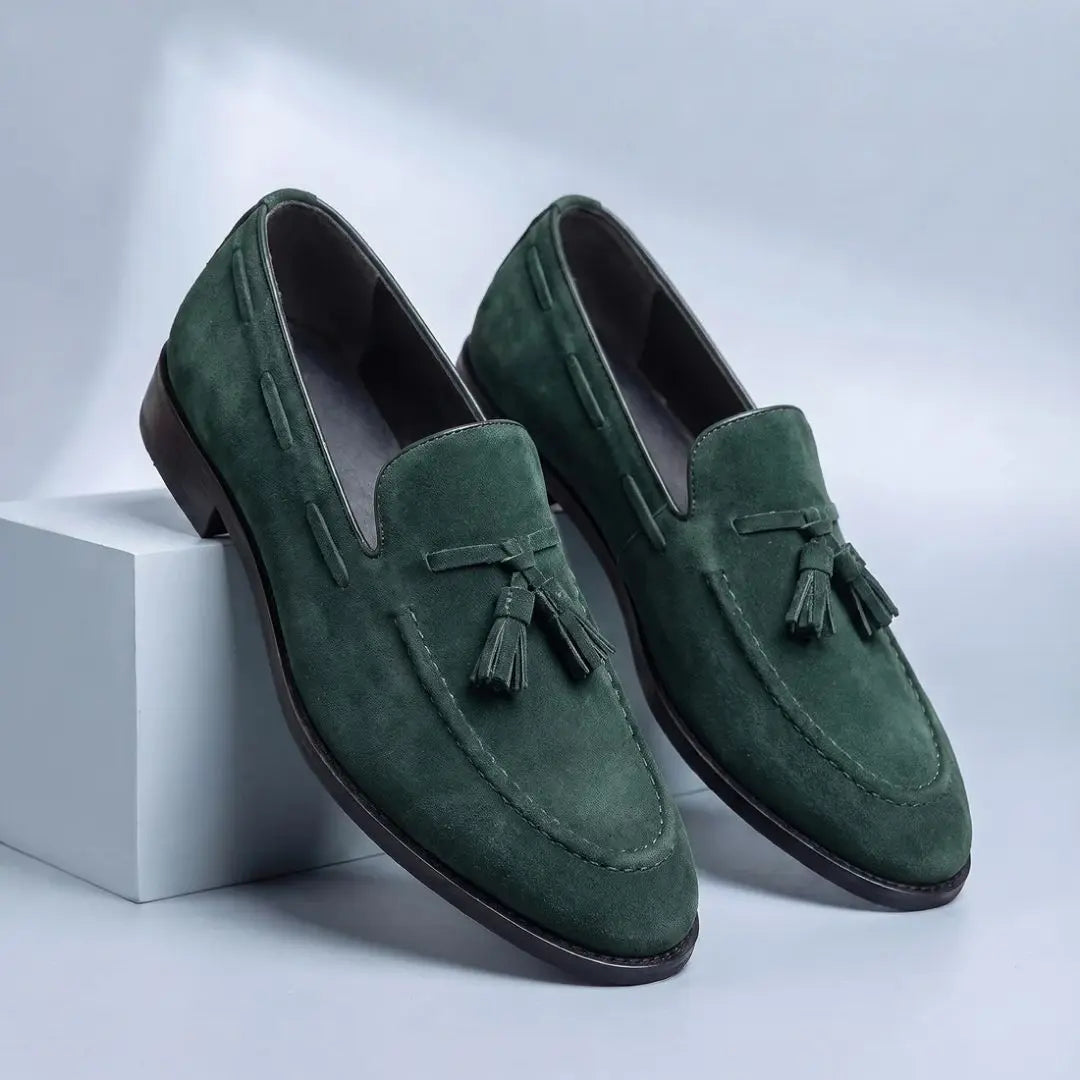 Castellan Men's Suede Tassel Flats