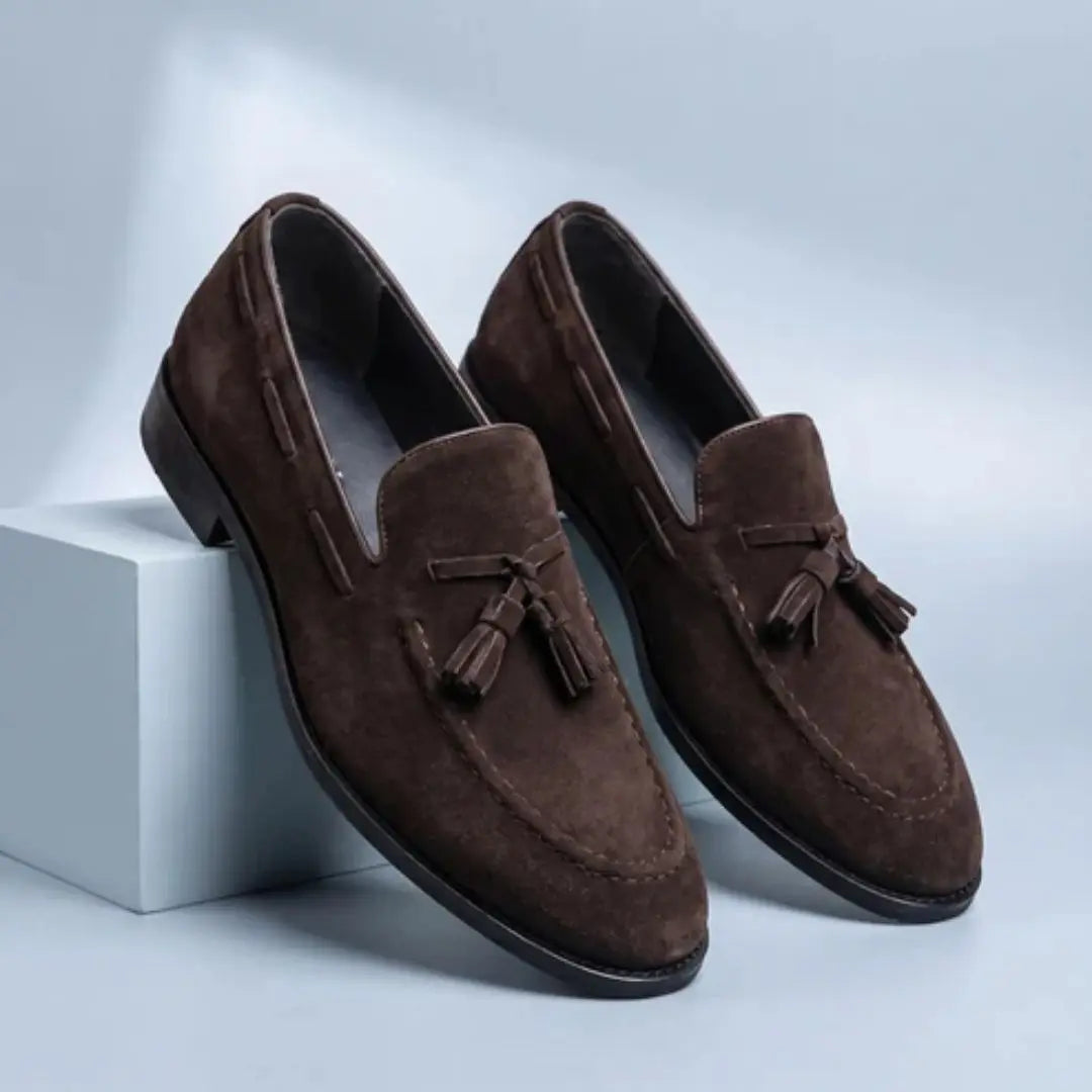 Castellan Men's Suede Tassel Flats