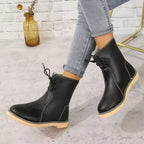 Women's Insulating Water-Resistant Vegan Leather Ankle Boots