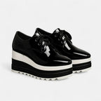 Women's Water-Resistant Square-Toe Platform Derbies