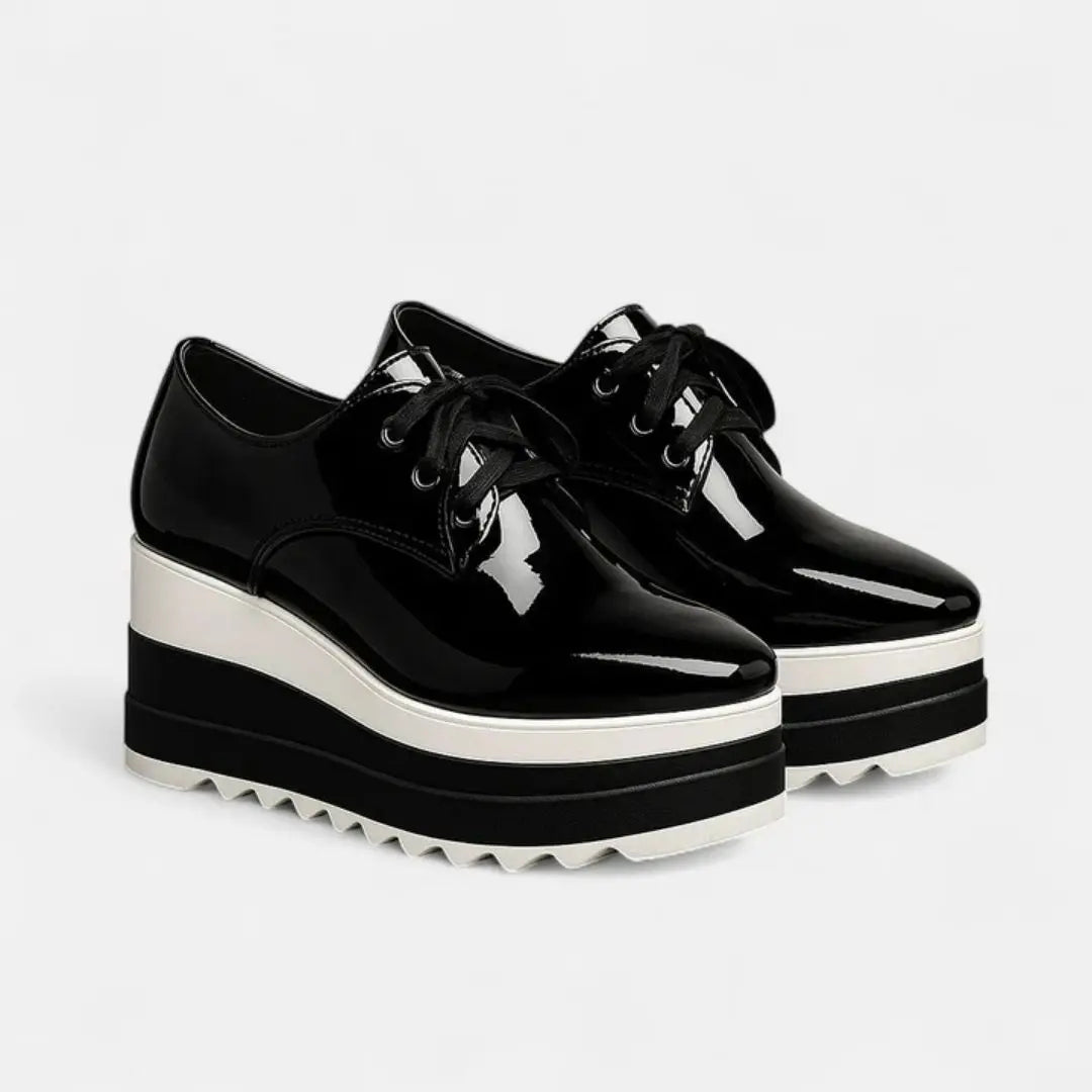 Women's Water-Resistant Square-Toe Platform Derbies