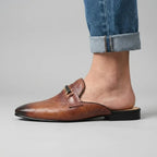 Giancarlo Men's Genuine Leather Horsebit Mules