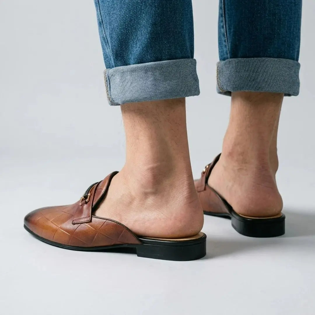 Giancarlo Men's Genuine Leather Horsebit Mules