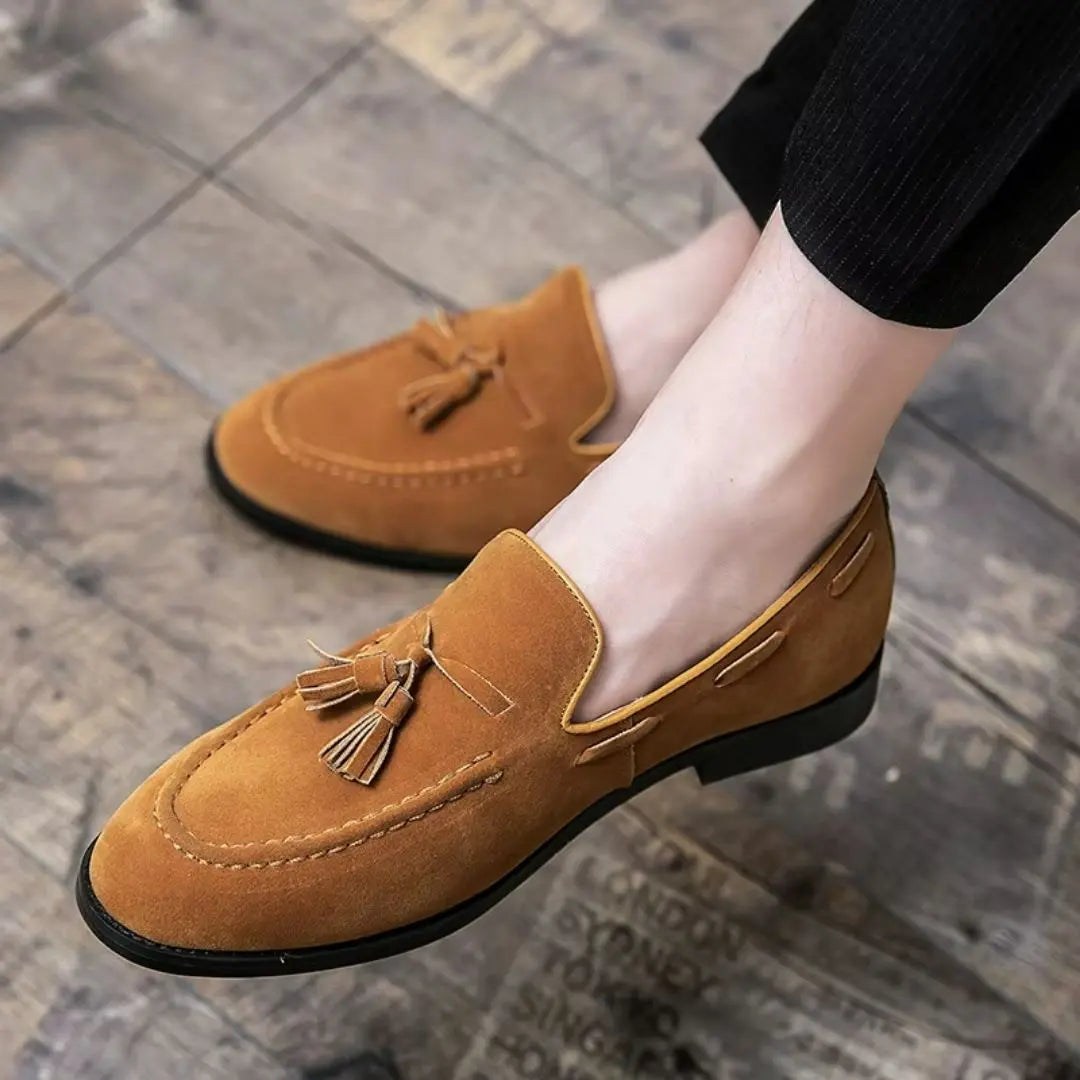 Castellan Men's Suede Tassel Flats