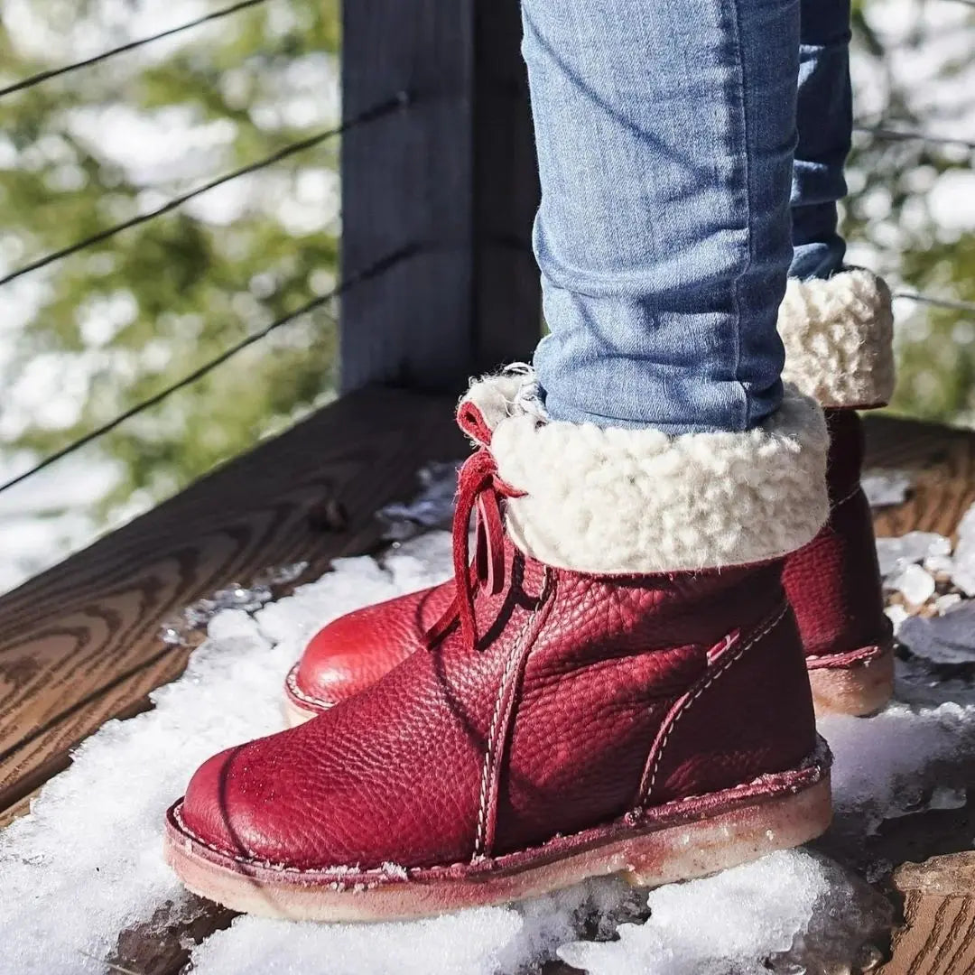 Women's Insulating Water-Resistant Vegan Leather Ankle Boots