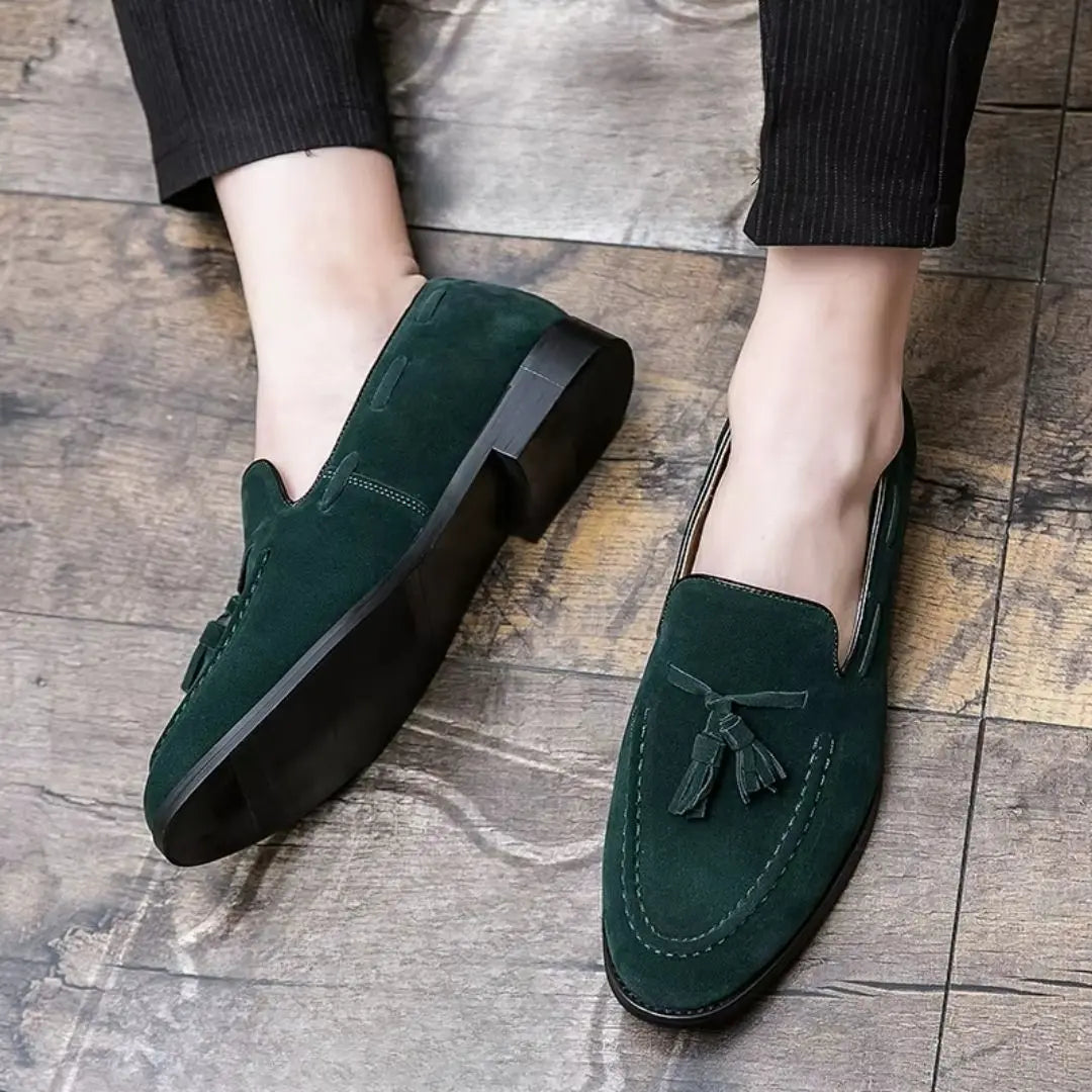 Castellan Men's Suede Tassel Flats