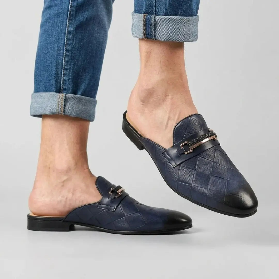 Giancarlo Men's Genuine Leather Horsebit Mules