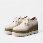 Women's Water-Resistant Square-Toe Platform Derbies