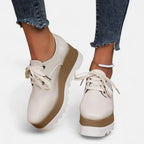 Women's Water-Resistant Square-Toe Platform Derbies