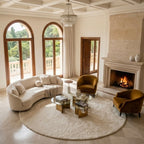 Moroccan rug Round Beni ouarain rug Handmade natural wool carpet custom size