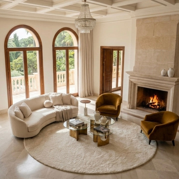 Moroccan rug Round Beni ouarain rug Handmade natural wool carpet custom size