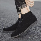 John Atlas Men's Suede Lace-Up Chelsea Boots