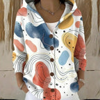 Women's Breathable Hooded Button-Front Cardigan