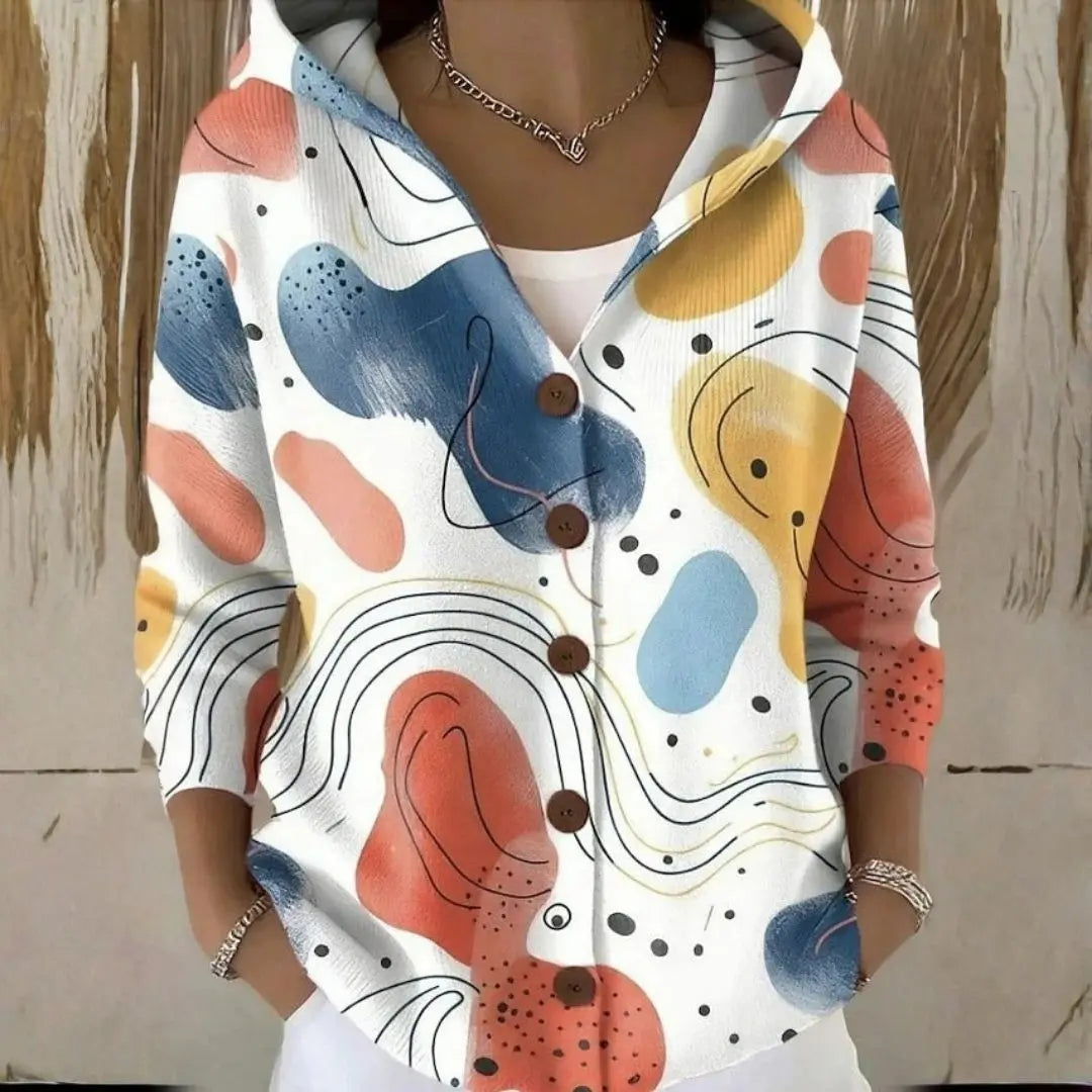Women's Breathable Hooded Button-Front Cardigan