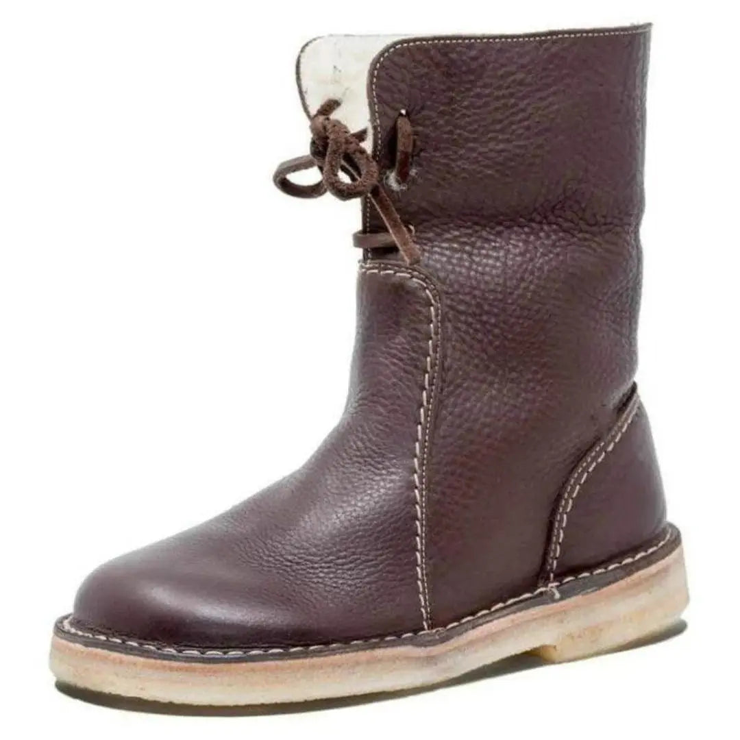 Women's Insulating Water-Resistant Vegan Leather Ankle Boots