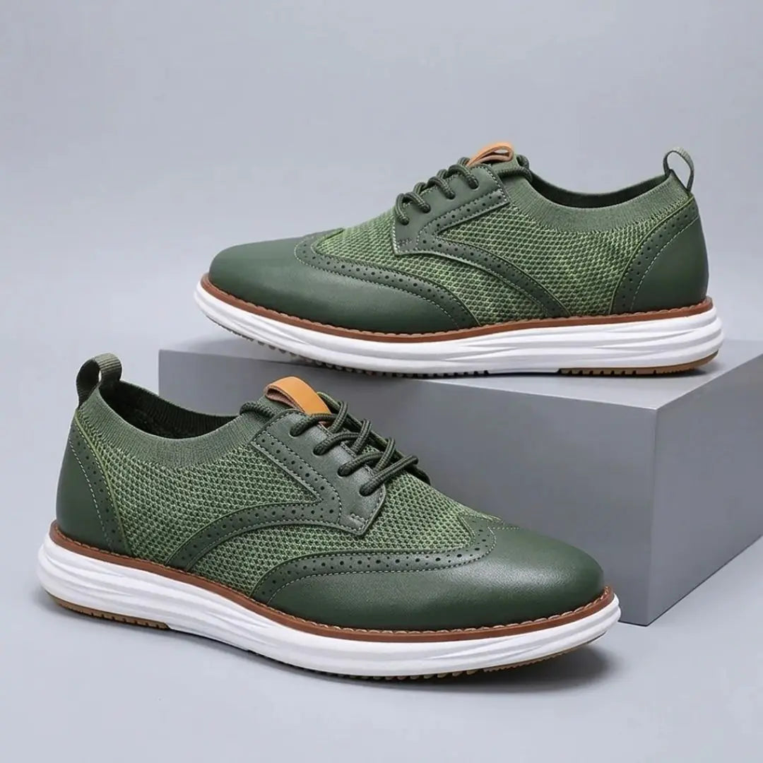 Hudson Men's Brogue Hybrid Knit Sneakers