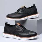 Hudson Men's Brogue Hybrid Knit Sneakers