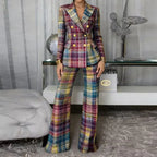 Sophia - Women's Luxe Multicolor V-neck Suit