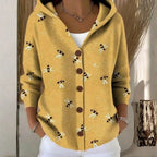 Women's Breathable Hooded Button-Front Cardigan