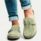 Bellamie Women's Suede Buckle Mules
