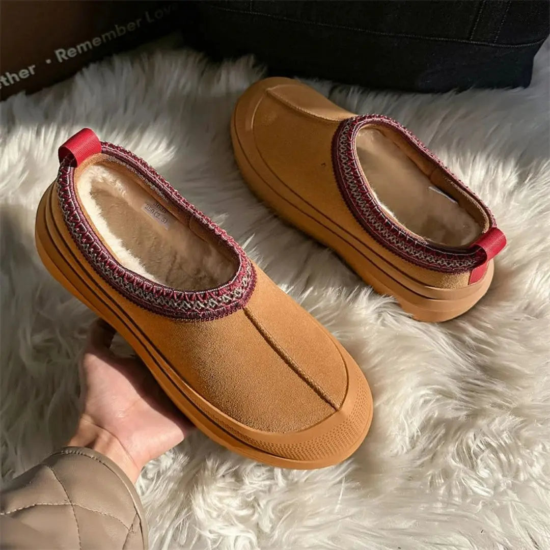 Kmaugg Suede Sherpa-Lined Slip-On Sneakers