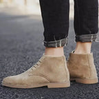 John Atlas Men's Suede Lace-Up Chelsea Boots