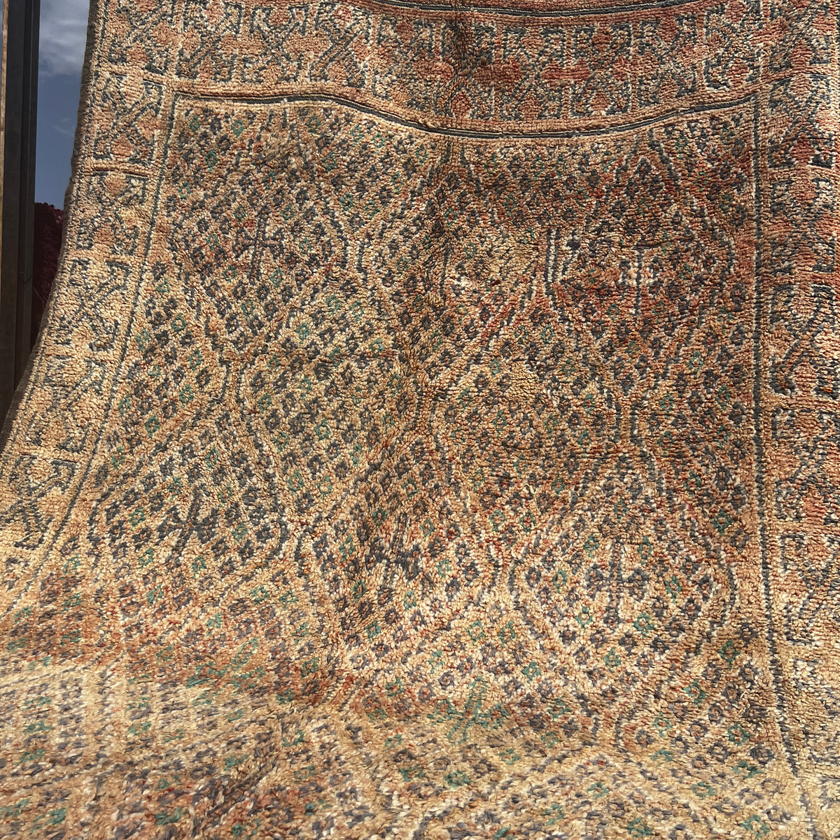 Vintage Beni Mguild Rug 10.83 ft × 6.56 ft