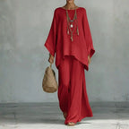 Women's Breathable Linen Oversized Two-Piece Set