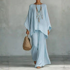 Women's Breathable Linen Oversized Two-Piece Set