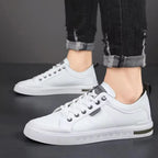 Belnor Men's Two-Tone Leather Sneakers